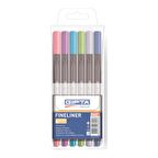 Gıpta Fineliner Kalem 0,4 Mm - Pvc Blister - Üçgen-6 Renk