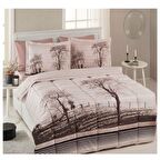 Özdilek Uyku Seti Çift Kişilik Ranforce Wood Kahverengi