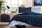 Özdilek Colormix Indigo Gök Mavisi Çift Kişilik Ranforce Nevresim Takımı