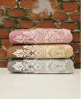 ÖZDİLEK EL YÜZ HAVLUSU AYDA 3 ADET ( PEMBE-GRİ-KAHVE)