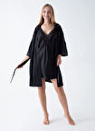 Vivis Siyah Kadın Sabahlık 50VIV10308