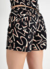 Sixteensixty Siyah Kadın Pijama Şort 403SIX-1117-063