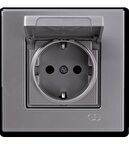 GÜNSAN EQONA M. GÜMÜŞ KAP.TOPRAKLI PRİZ (MKZ)