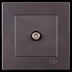 GÜNSAN EQONA M. FÜME TEKLİ UYDU PRİZ (F.KON.) (MKZ)