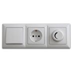 Günsan Üçlü Çerçeve Vısage Serisi Beyaz