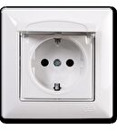 GÜNSAN VISAGE BEYAZ KAP.TOPRAKLI PRİZ (MKZ)