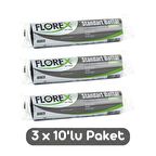 Florex Standart Battal Boy Çöp Torbası 72x95 Cm 10'lu Rulo Siyah 3 Rulo (30 Adet)