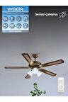 İleri Geri Fonksiyonlu 5 Kanatlı Fan ve Işıklı Uzaktan Kumandalı Tavan Vantilatörü, Sessiz Çalışma