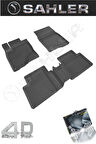 Sahler Honda Civic FC5  2016-2020 Uyumlu 4.5D Havuzlu Oto Paspas Seti