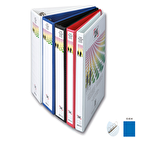 2K Sunum Klasörü Cepli 4 Halkalı 50 MM Mavi 05-4D-M