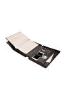 Organizer Ajanda Diplomat Kulplu Fermuarlı Tarihsiz Düz 20x28 Defterli Padfolio Vegan 28x34,5 cm