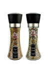 Baharat Çeşni Cam Değirmenli 2'li Set (Pizza-Balık)