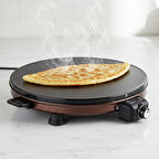 AT610 46 cm Bakır Elektrikli Katmer, Bazlama, Gözleme Sacı, Termostatlı, Büyük Boy, Hızlı ve Eşit Isı Dağılımı