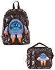 Kaukko Bright 3D Roket Desenli 2li Okul Çanta Seti