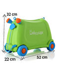 Baby Yuga Tekerlekli Çocuk Valizi Yeşil