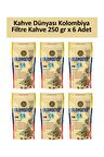 Kahve Dünyası Kolombiya Filtre Kahve 250 gr x 6 Adet