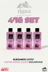 Ilgaz Japon Kiraz Çiçeği Kolonyası 4'lü Set 80 Derece 400 ml | Elegance Series