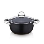 Saflon Titanyum İndüksiyon Tabanlı 20 Cm Derin Tencere - 2.7 Litre