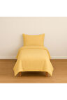 Tek Kişilik Düz Renk Sarı Nevresim + 1 Adet Yastık Kılıfı