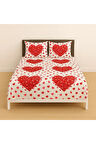 Desenli Kalpli Çift Kişilik Lastikli Battal 180 X 200 Çarşaf ve 2 Adet Yastık Kılıfı