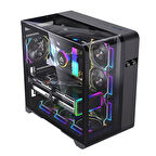 SNT Victory Plus Kavisli 7x Argb Fan Uzaktan Kumandalı ARGB Controller Gaming Kasa Siyah