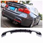 Bmw F30 arka tampon difüzörü 4 çıkış pianoblack