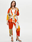 Geometrik Soyut Desen Kimono S25KMN001