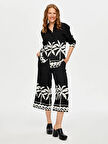 Resort Eteği Palmiye Desenli Monochrome Tunik S25TNK020