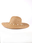 İncili Hasır Şapka S25SPB004