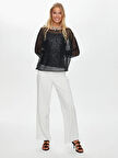Payet İşli Rahat Form Abiye Bluz W26BLZ003