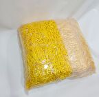 Futbol Kale Filesi 2,5 mm Kord İpi Sarı 7,32*2,44*2,0 m 