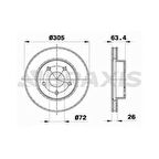 Jeep On Fren Diski Jeep Grand Cherokee II 99>05 - Braxıs Ae0457
