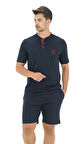 Ds Damat Regular Fit Cotton Şort Takım K.LACİVERT