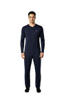 Ds Damat Maschio Pamuk V Yaka Pijama Takımı LACİVERT