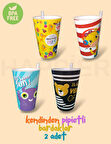 Çocuk Pipetli Bardak-400 ml-2 adet