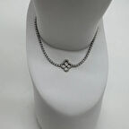 Özel Seri Silver Taşlı Yonca Detay Su Yolu Bileklik - Silver