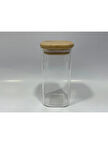 Gönül GNL 3291 Bambu Kapaklı Borosilikat Cam Kavanoz 6x6x12 cm