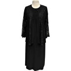 Hesna Büyük Beden Demet Ceketli Kaliteli Anne Abiye Takım