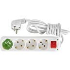 Almera 4Lü 2Mt Anahtarlı Topraklı Priz / Almera