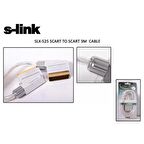 S Link Slx 525 Scart To Scart 3Mt Gold Metal Kablo / S Link