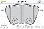 Vag Arka Fren Balatası Leon Caddy Octavıa 1,4tsi / 1,6 / 1,8tsi / 1,9tdi / 2,0 09 / 04> - Valeo 670137