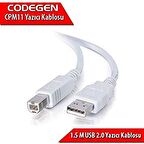Codegen USB 2.0 B Tip 1,5 Metre Printer ve Data Yazıcı Kablosu CPM11