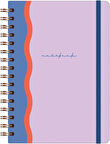 A5 Spiralli Sert Kapak Lastikli Düz - Çizgisiz Tarihsiz Not Defteri Lila