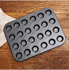 Home Muffin Ve Cup Cake Tepsisi,24 Bölmeli Fırın Kabı,Mini Kek Ve Pasta İçin 24'Lü Kek Kalıbı