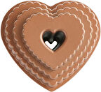 Ware Cast Bundt Bakeware Katmanlı Kalp, 12 Bardak, Şekerleme