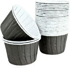 Hediye Sepeti 50'li Siyah Muffin Kek Kalıbı, Kek Kapsülü Cupcake Kalıbı, Airfryer Uyumlu