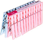 24'Lü Plastik Mandal Çamaşır Asma Mandalı İz Bırakmaz Ekstra Dayanıklı