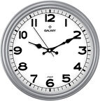 D-200-G Klasik Kadran Gri Renk Sessiz Akar 30 cm Duvar Saati