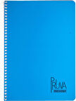 Pruva A4 Pet Spiralli Karton Kapaklı Defter 144 Yaprak - Çizgili - Mavi