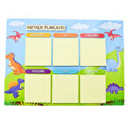 NotYaz 29x21 50 Yaprak 6 Blok Başarı Haftalık Planlayıcı Dinozor (BH-3648)